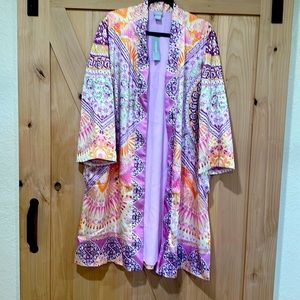 Duster coastal tile sleeve jacket